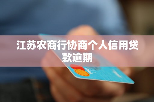 江苏农商行协商个人信用贷款逾期