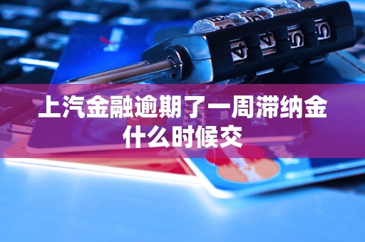 上汽金融逾期了一周滯納金什么時候交