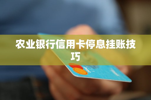 農(nóng)業(yè)銀行信用卡停息掛賬技巧