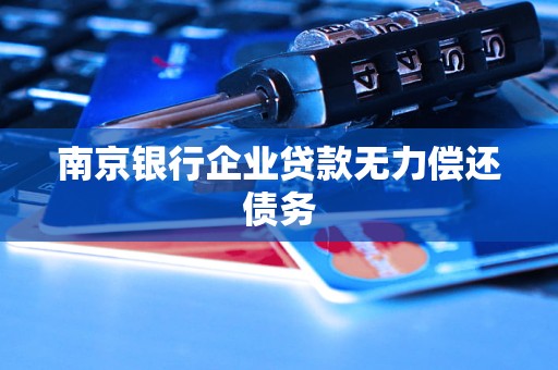 南京銀行企業(yè)貸款無力償還債務