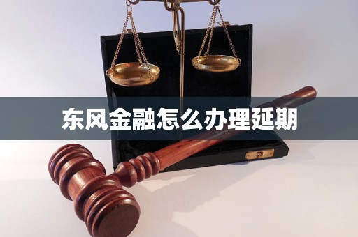 東風金融怎么辦理延期