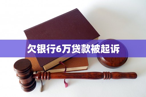 欠银行6万贷款被起诉 欠银行6万贷款被起诉