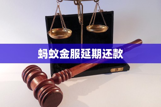 螞蟻金服延期還款