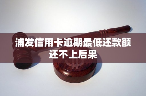 浦发信用卡逾期最低还款额还不上后果