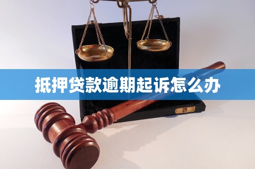 抵押贷款逾期起诉怎么办