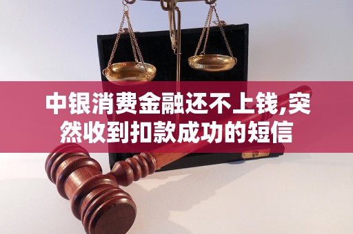 中銀消費(fèi)金融還不上錢,突然收到扣款成功的短信