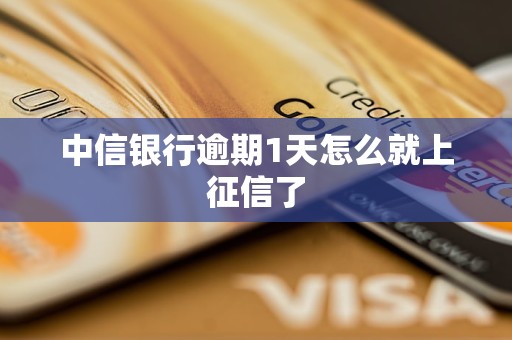 中信銀行逾期1天怎么就上征信了