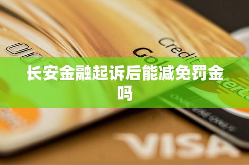长安金融起诉后能减免罚金吗
