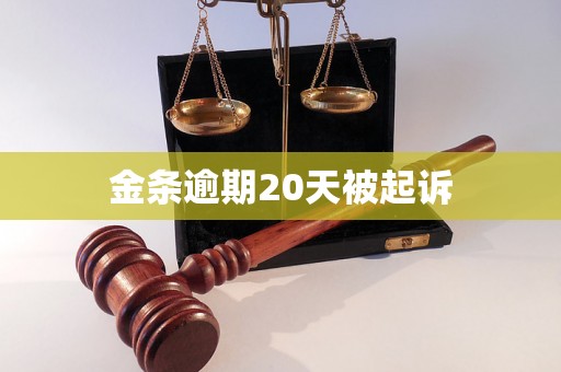 金条逾期20天被起诉