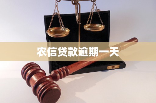 农信贷款逾期一天