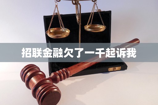 招联金融欠了一千起诉我
