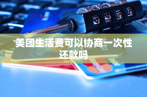 美团生活费可以协商一次性还款吗