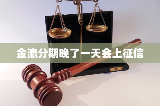 金瀛分期晚了一天会上征信 金瀛分期晚了一天会上征信