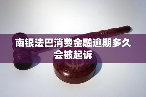 南銀法巴消費(fèi)金融逾期多久會被起訴