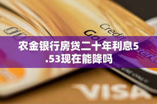 農(nóng)金銀行房貸二十年利息5.53現(xiàn)在能降嗎