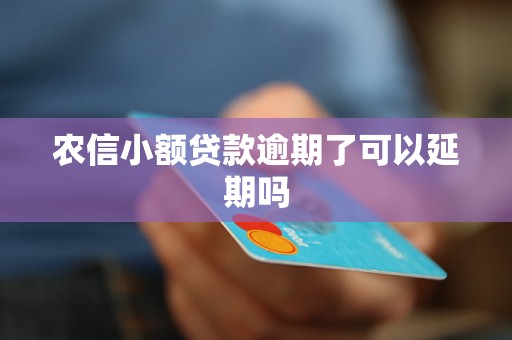 農信小額貸款逾期了可以延期嗎