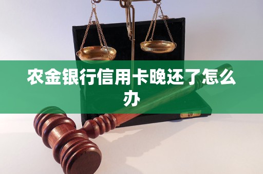 農(nóng)金銀行信用卡晚還了怎么辦