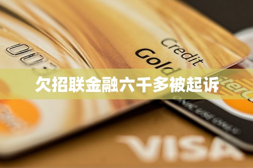 欠招联金融六千多被起诉