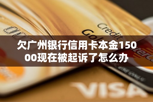 欠广州银行信用卡本金15000现在被起诉了怎么办