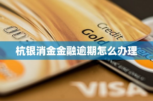 杭銀消金金融逾期怎么辦理