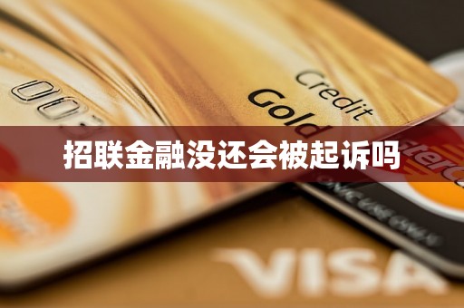 招联金融没还会被起诉吗