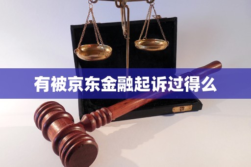 有被京東金融起訴過得么