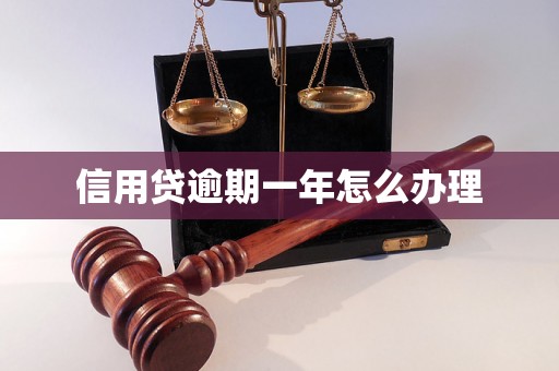 信用贷逾期一年怎么办理 信用贷逾期一年怎么办理