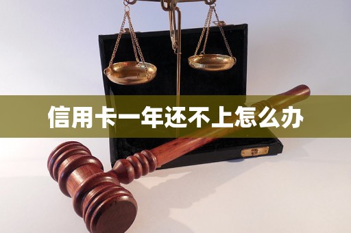 信用卡一年还不上怎么办 信用卡一年还不上怎么办