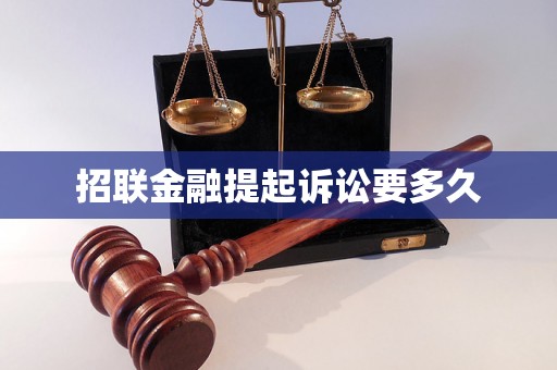 招联金融提起诉讼要多久