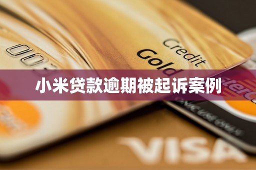 小米贷款逾期被起诉案例