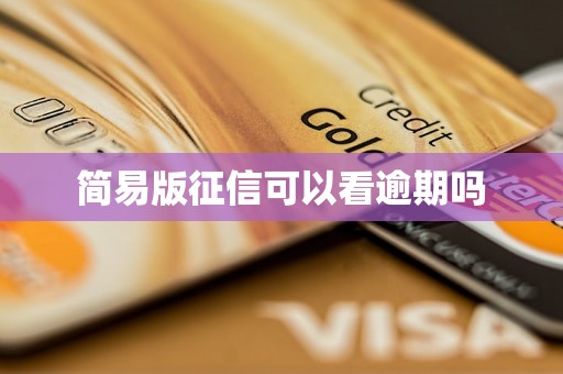 简易版征信可以看逾期吗