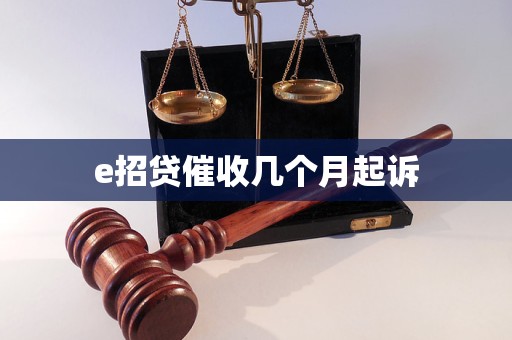 e招貸催收幾個月起訴