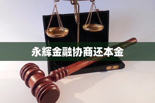 永輝金融協(xié)商還本金