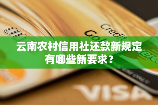 云南農(nóng)村信用社還款新規(guī)定有哪些新要求？