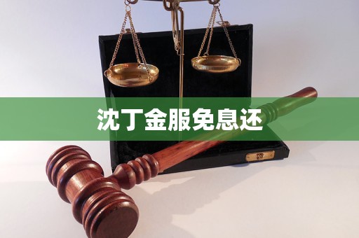 沈丁金服免息還