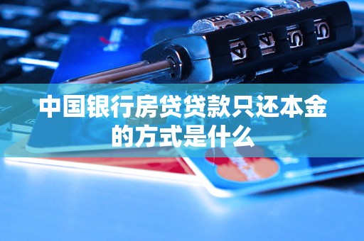 中國銀行房貸貸款只還本金的方式是什么