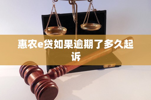 惠农e贷如果逾期了多久起诉