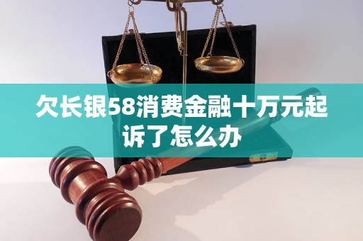 欠長銀58消費金融十萬元起訴了怎么辦