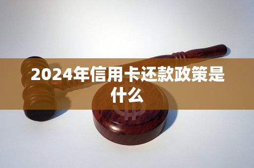 2024年信用卡還款政策是什么