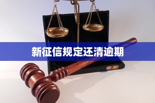 新征信規(guī)定還清逾期