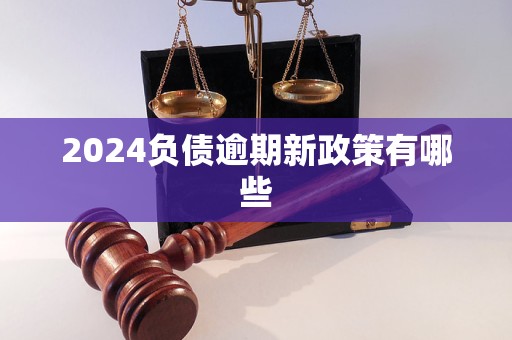 2024負債逾期新政策有哪些