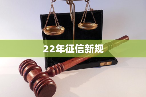 22年征信新規(guī)