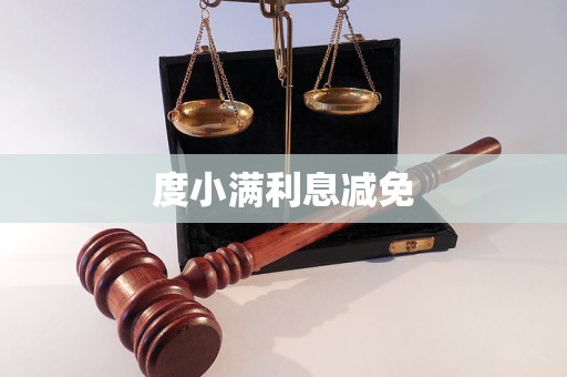 度小滿利息減免