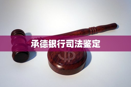 承德銀行司法鑒定