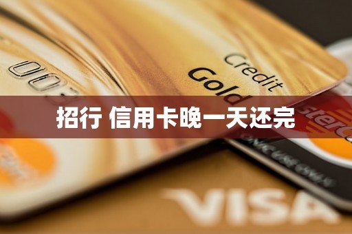 招行 信用卡晚一天还完