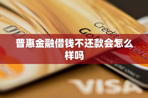 普惠金融借钱不还款会怎么样吗 普惠金融借钱不还款会怎么样吗