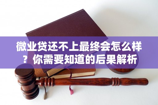 微业贷还不上最终会怎么样？你需要知道的后果解析