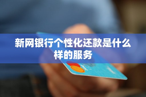 新网银行个性化还款是什么样的服务