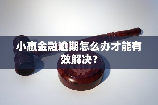 小赢金融逾期怎么办才能有效解决？