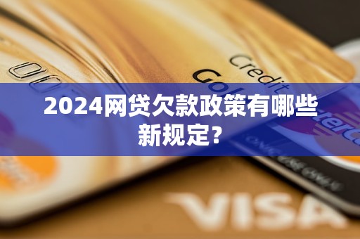 2024網(wǎng)貸欠款政策有哪些新規(guī)定？